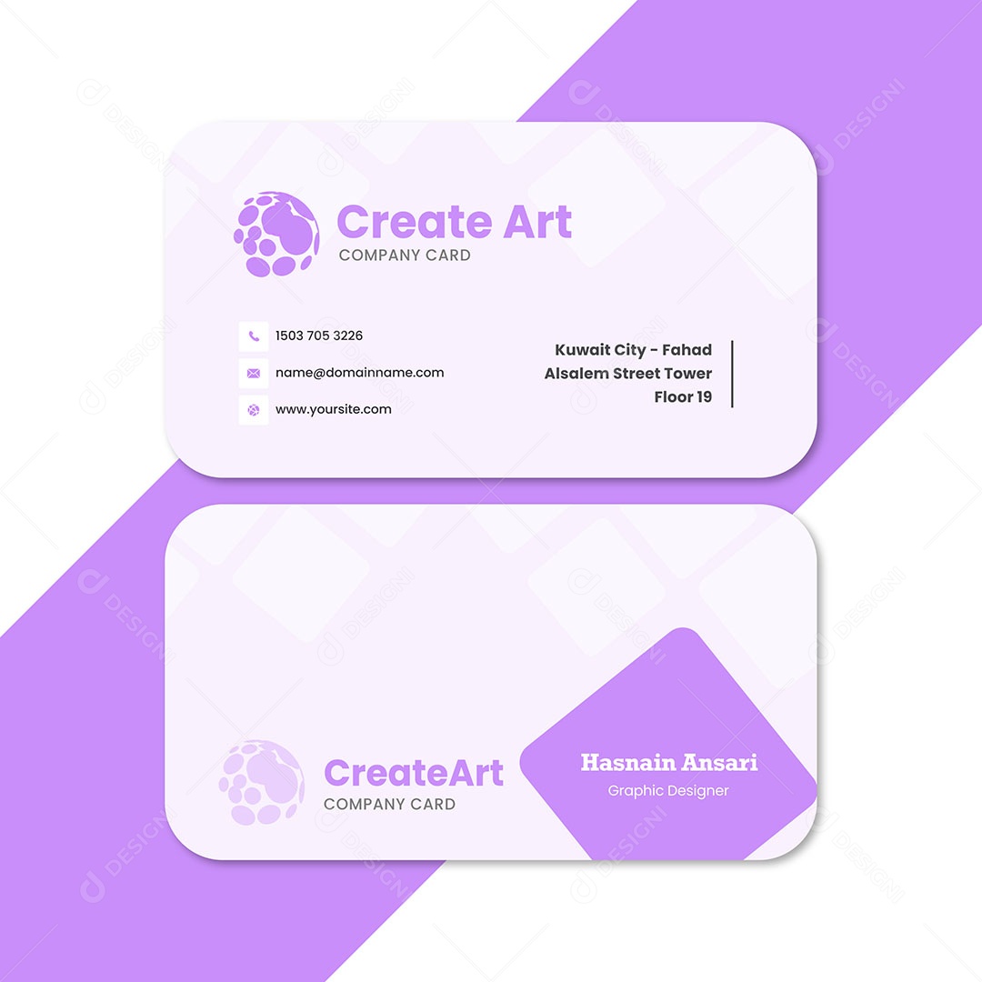 Modelo de Cartão de Visita Vetor EPS Editável