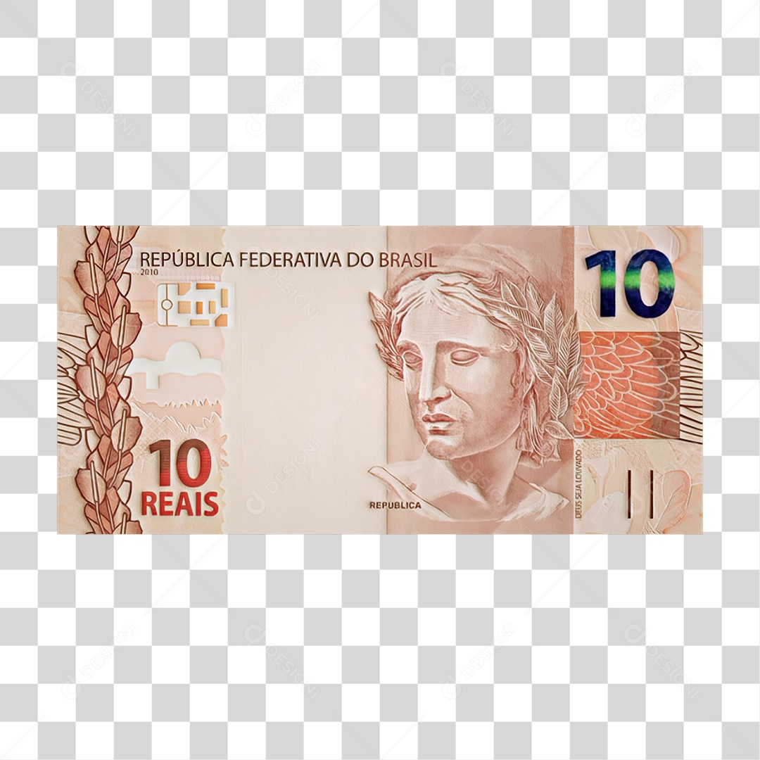 Nota de 10 Reais PNG Transparente