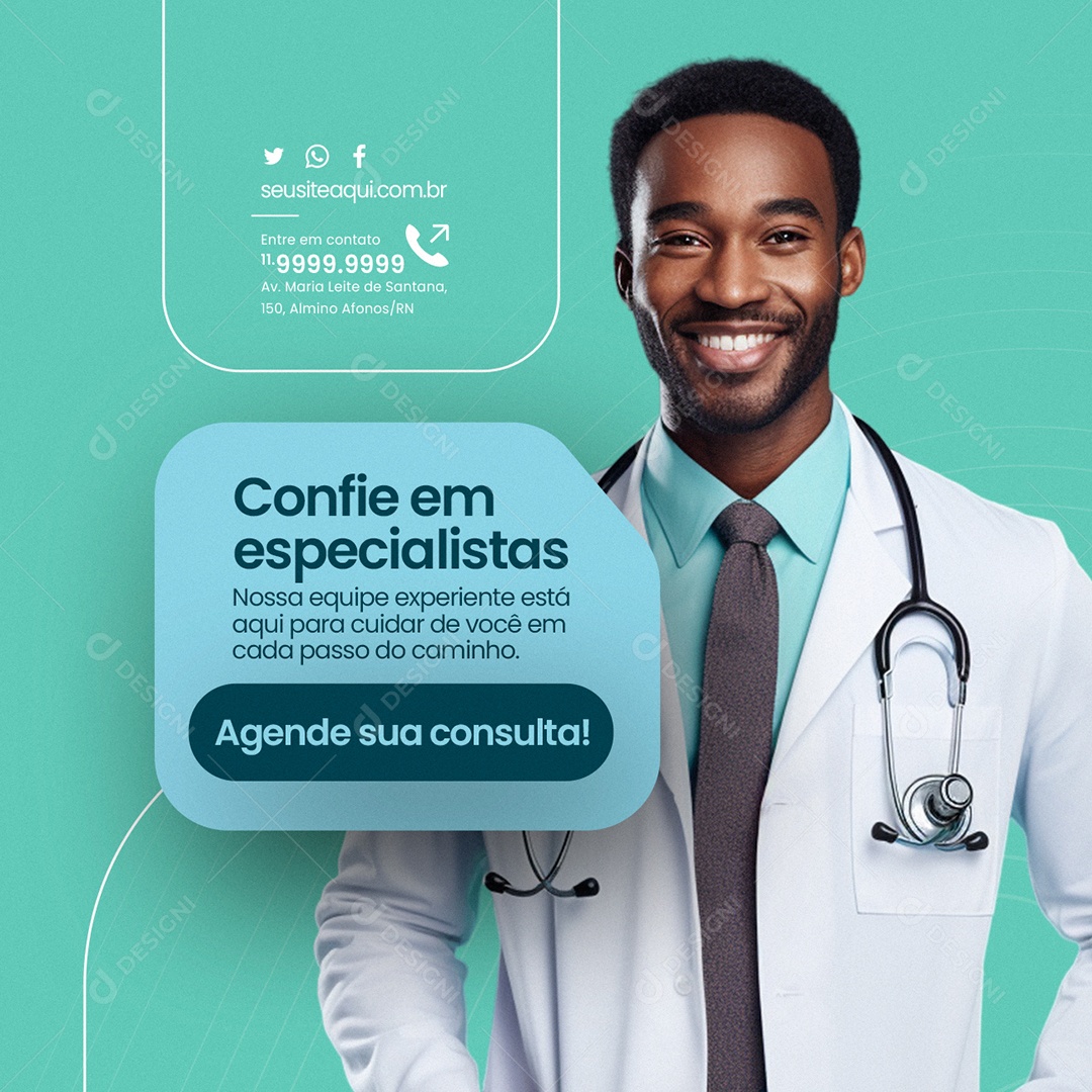 Bariátrica Confie em Especialistas Agende sua Consulta Social Media PSD Editável