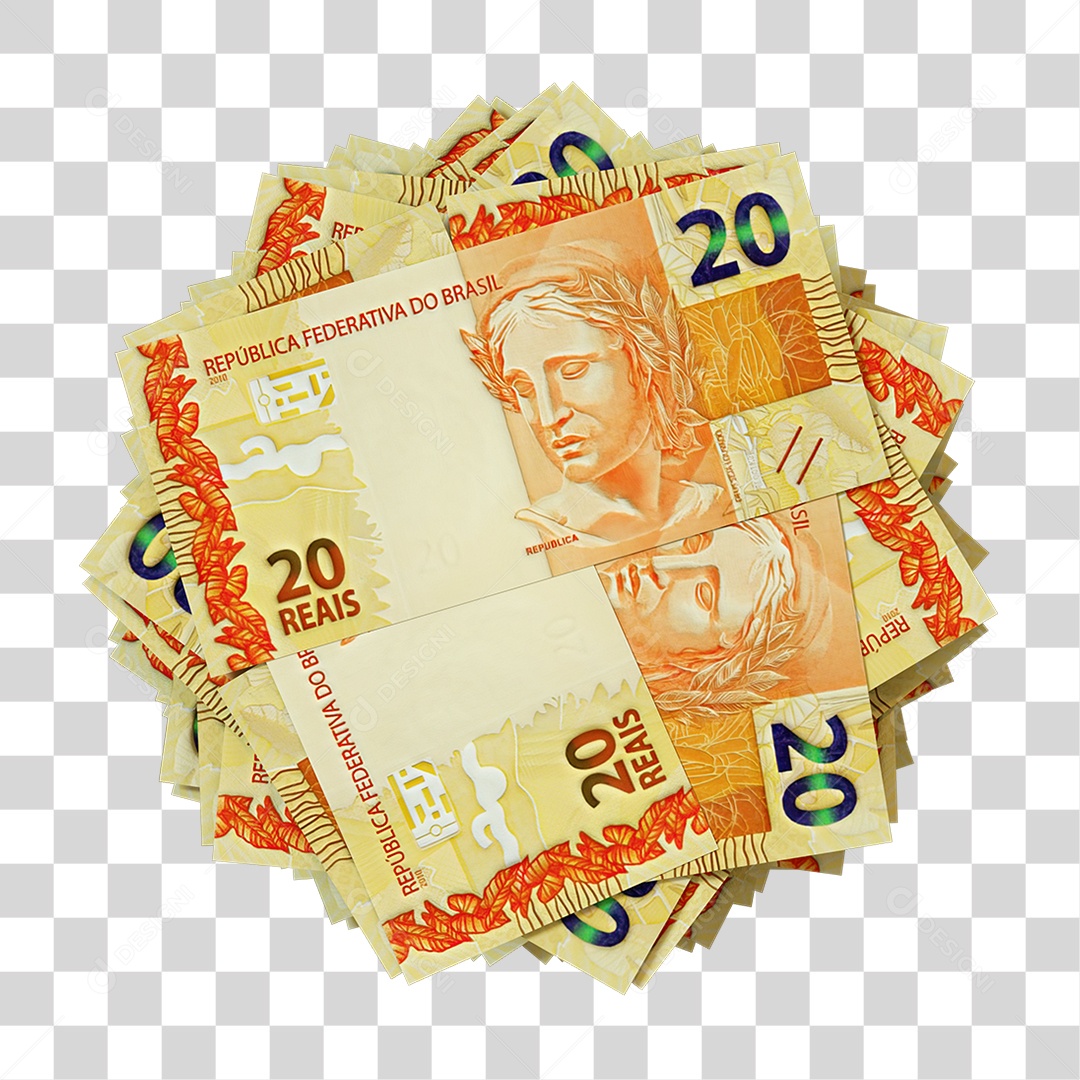 Nota de 20 Reais PNG Transparente