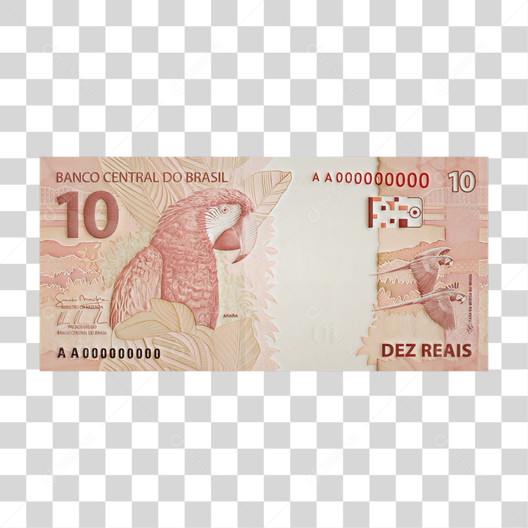 Nota de 10 Reais PNG Transparente
