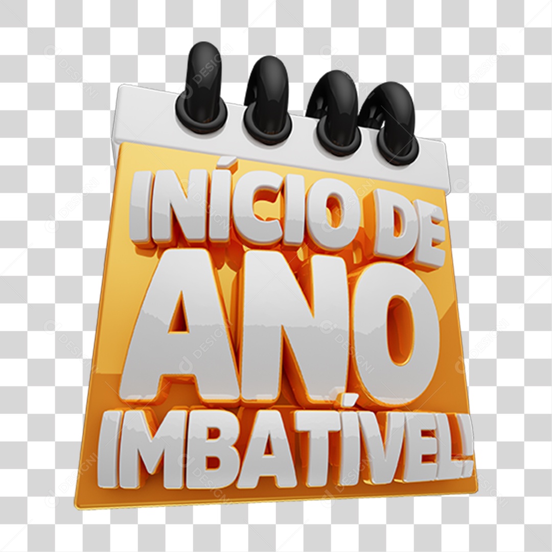 Selo 3D Início de Mês Imbatível PNG Transparente