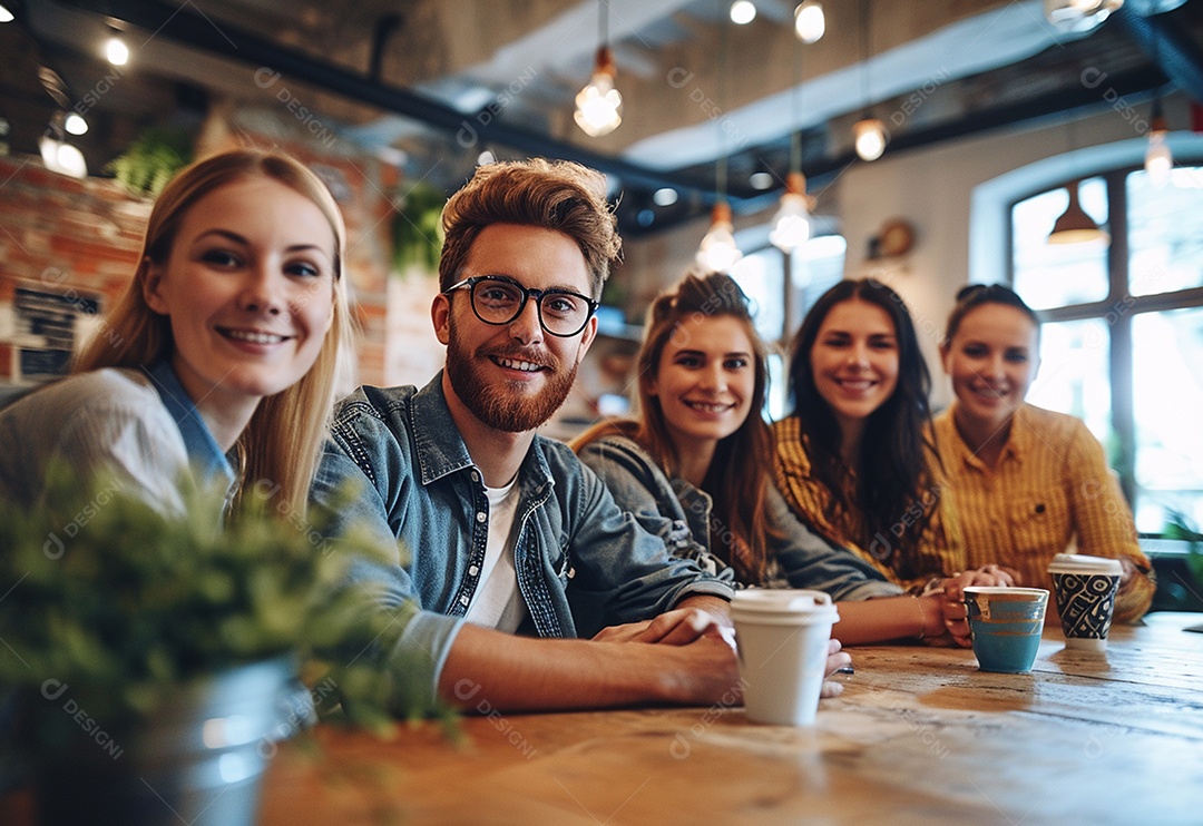 Empresários criativos em um escritório moderno