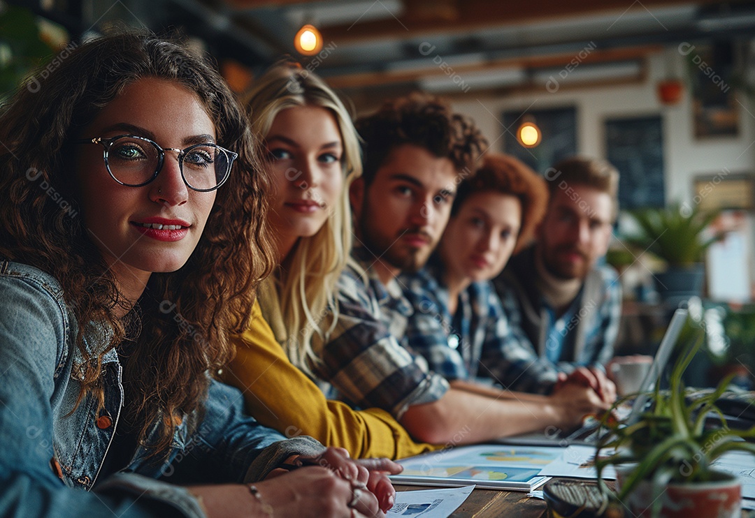 Empresários criativos em um escritório moderno