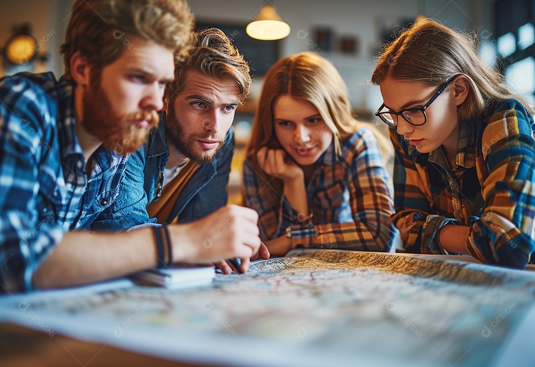 Empresários criativos em um escritório moderno