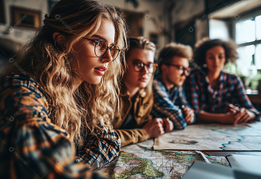 Empresários criativos em um escritório moderno