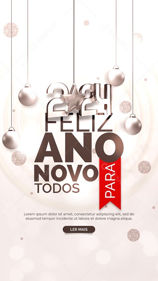 Story Happy New Year 2024 to Everyone Social Media PSD Editable