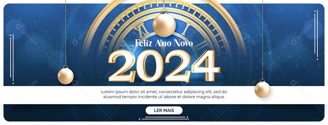 Carrossel Feliz Ano Novo 01 de Janeiro 2024 Social Media PSD Editável