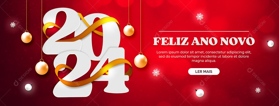 Carrossel Feliz Ano Novo 2024 Social Media PSD Editável