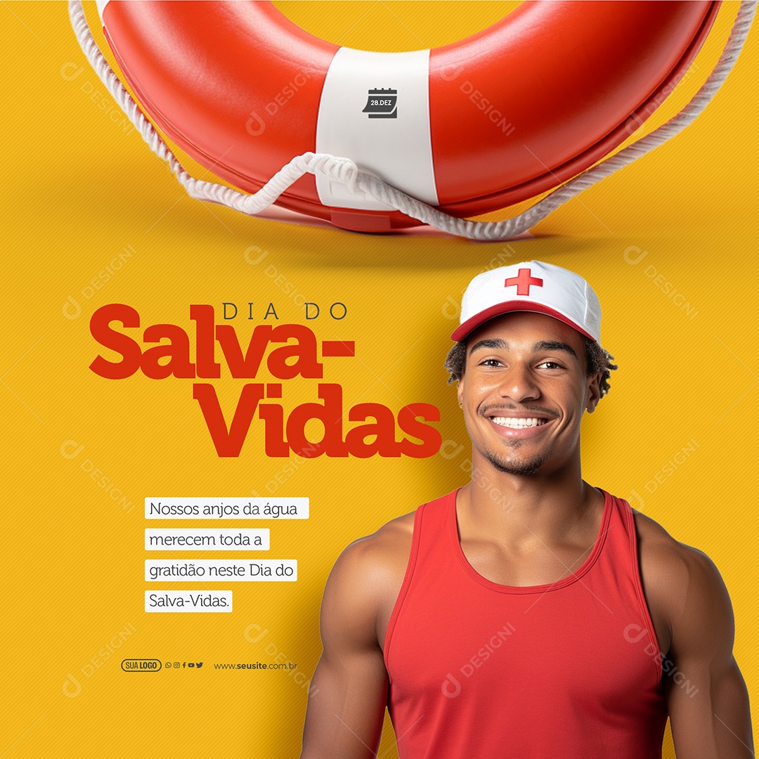 Dia Do Salva Vidas 28 de Dezembro Social Media PSD Editável