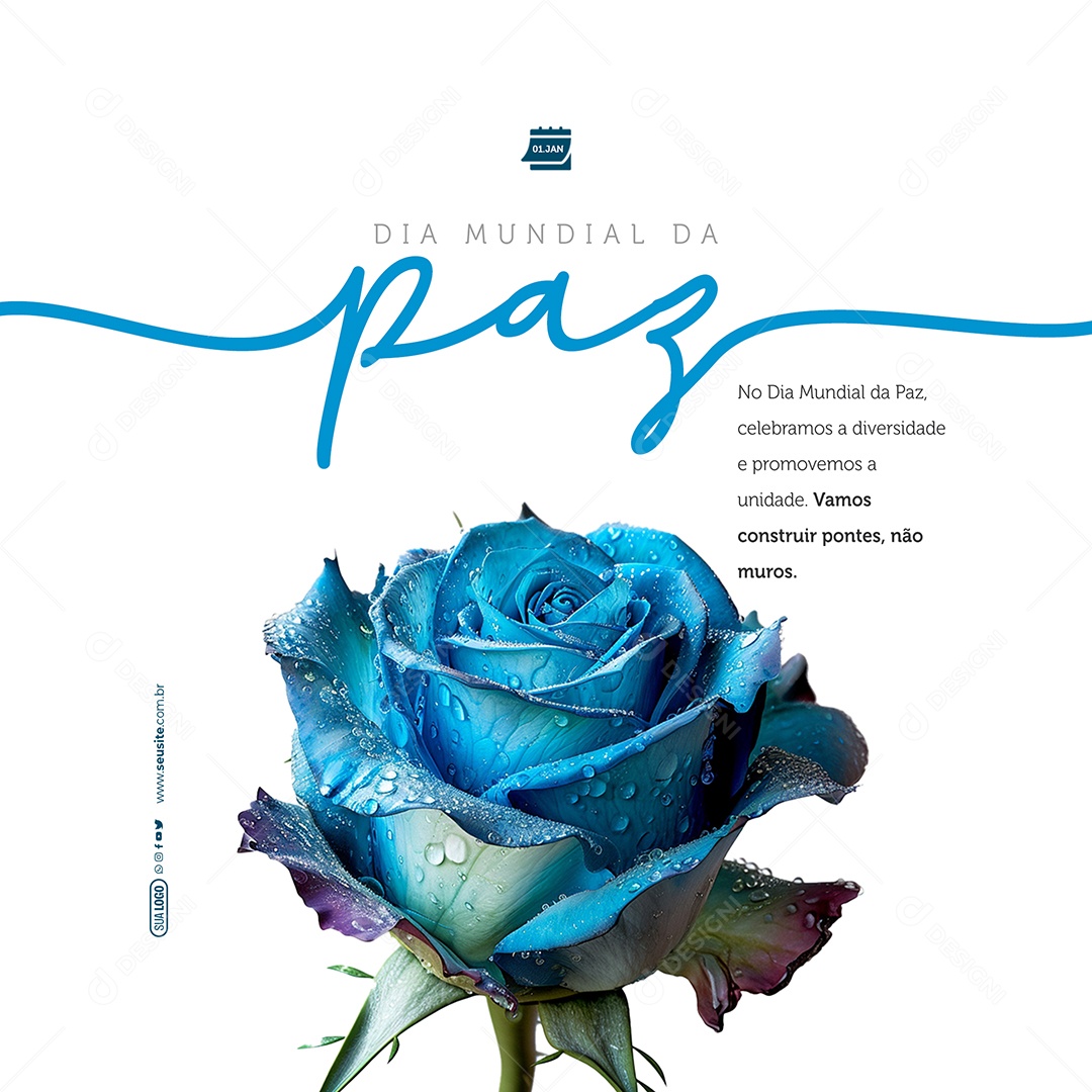 Dia Mundial da Paz Celebramos a Diversidade e Promovemos a Unidade Social Media PSD Editável