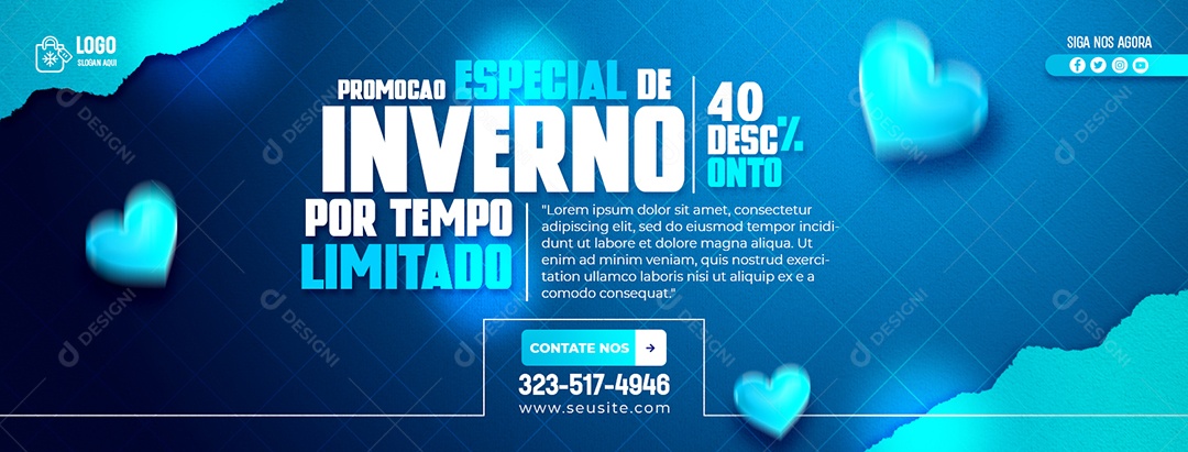 Banner Promoção Especial De Inverno Social Media PSD Editável