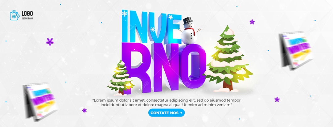 Social Media Banner Inverno PSD Editável