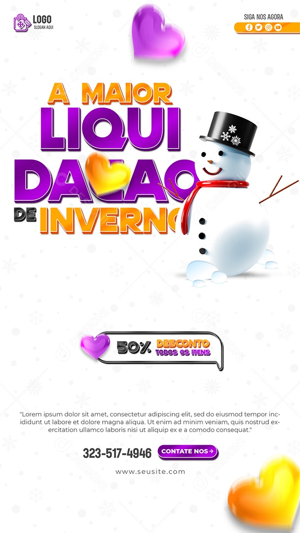 Story a Maior Liquidação De Inverno Social Media PSD Editável