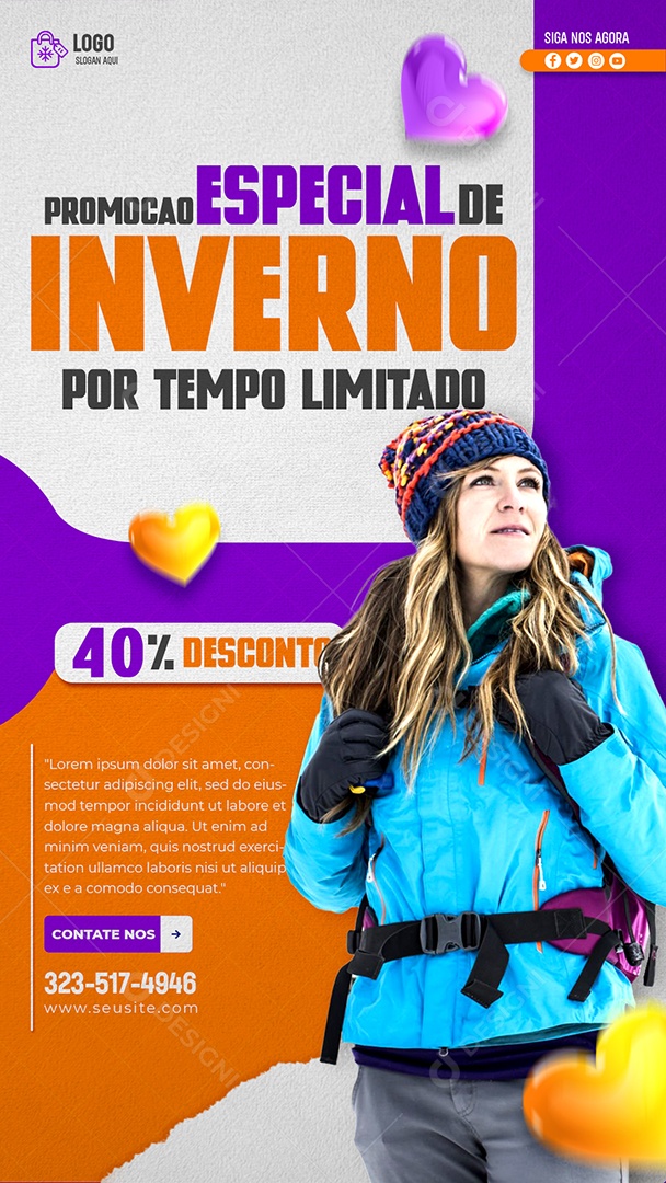 Social Media Story Promoção Especial De Inverno PSD Editável