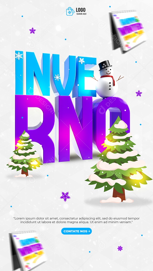 Social Media Story Inverno PSD Editável