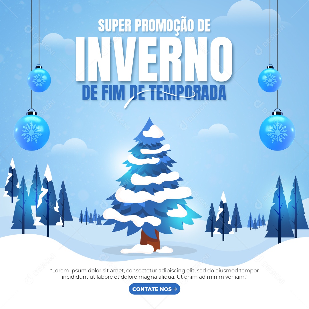 Super Promoção De Inverno De Fim De Temporada Social Media PSD Editável