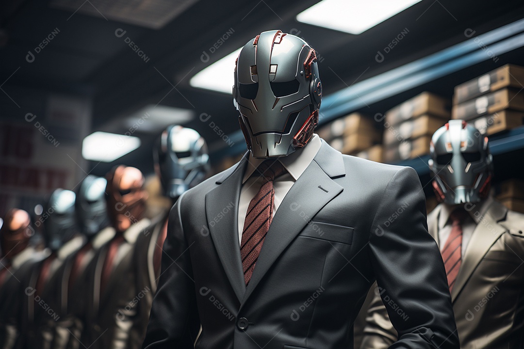 Visão frontal do rosto de Horor