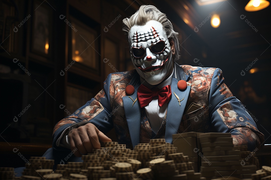 Visão frontal do rosto de Horor