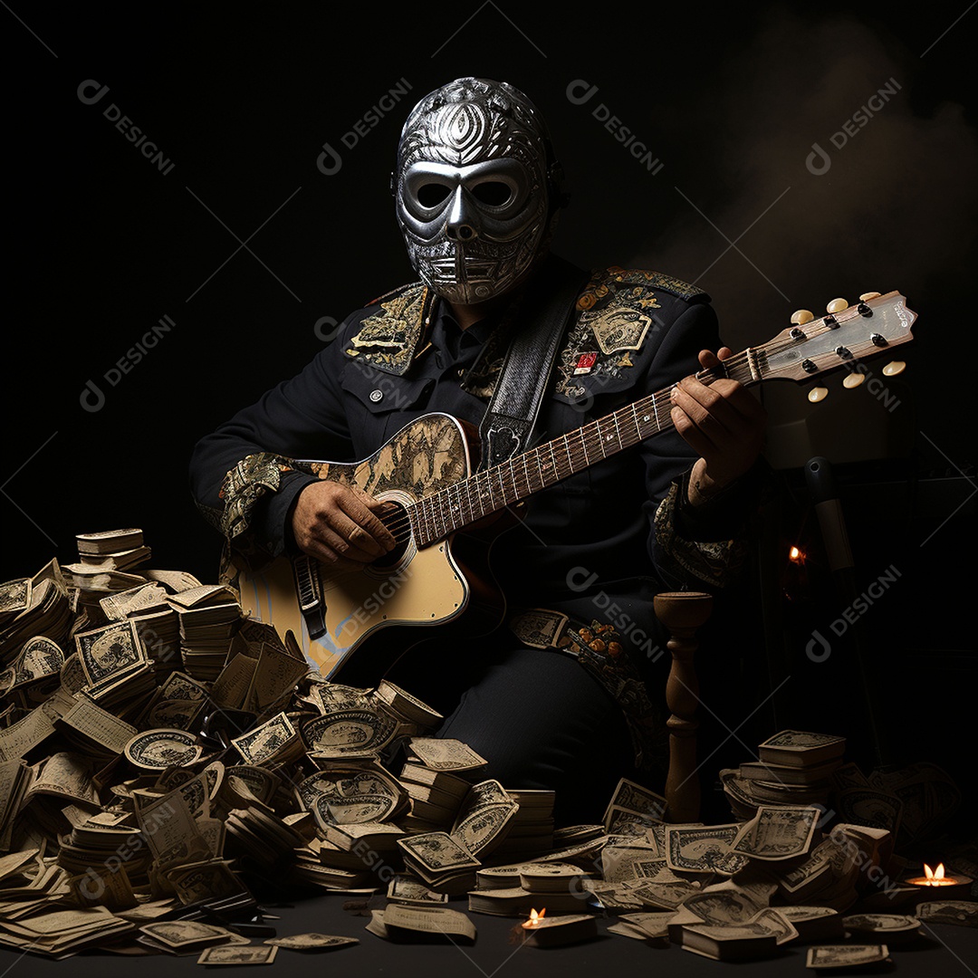 Visão frontal do rosto de Horor