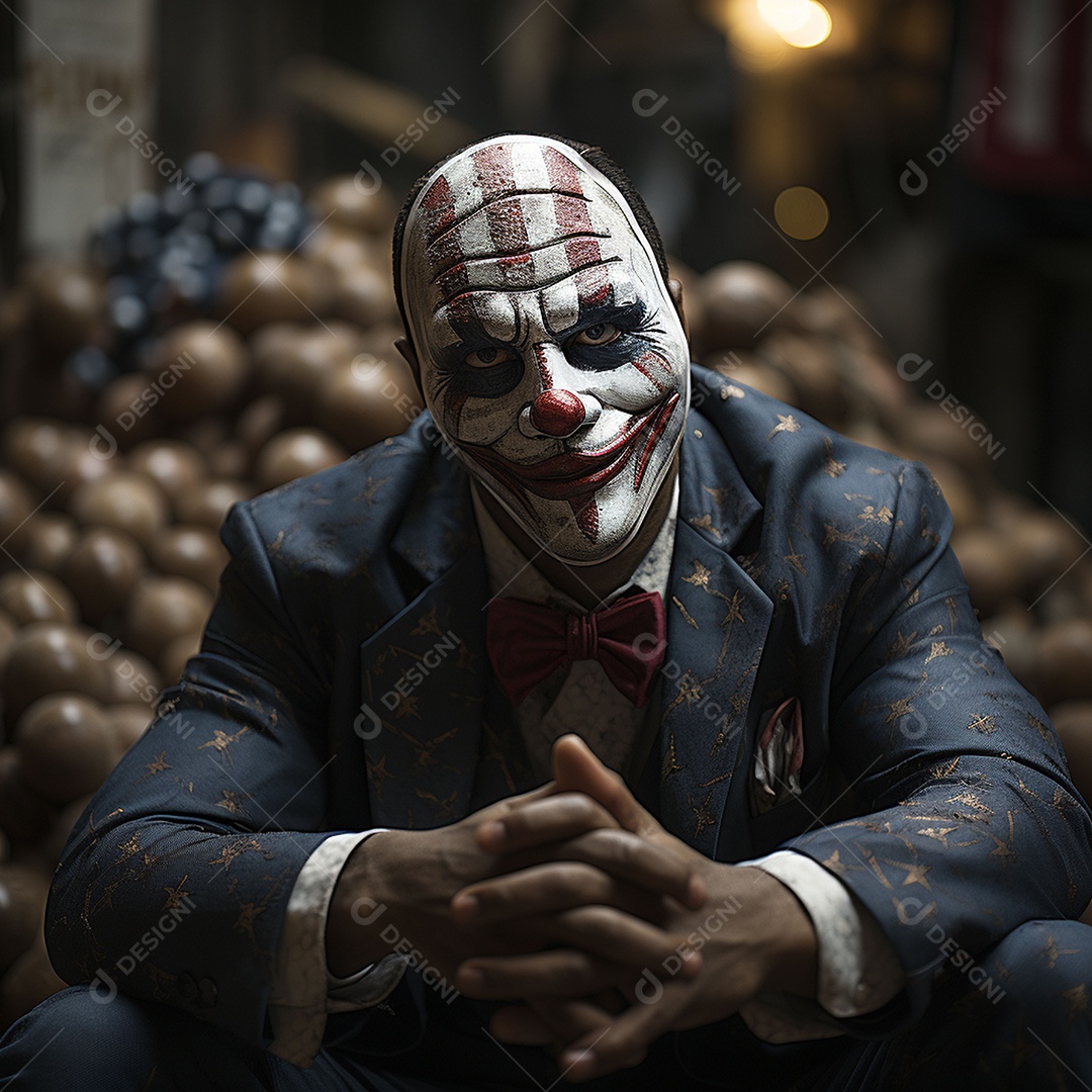 Visão frontal do rosto de Horor