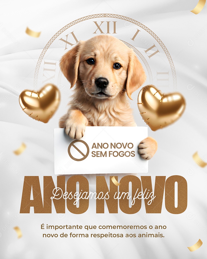 Desejamos Um Feliz Ano Novo é Importante que Comemoramos de Forma Respeitosa Social Media PSD Editável