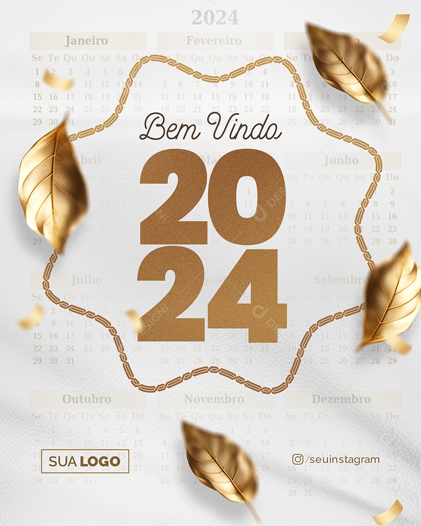 Bem Vindo 2024 Social Media PSD Editável