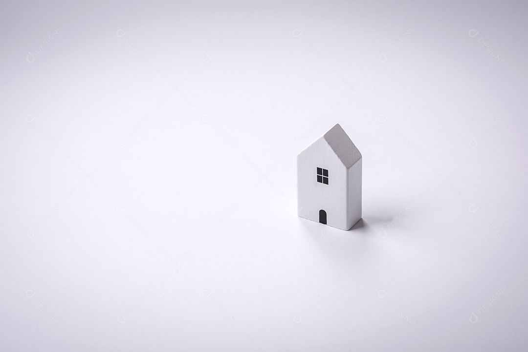 Uma casinha de madeira como ideia para investir na casa própria e atingir o objetivo de comprar um imóvel. Plano de fundo para sua ideia