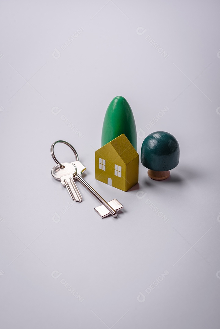 Uma casinha de madeira como ideia para investir na casa própria e atingir o objetivo de comprar um imóvel. Plano de fundo para sua ideia