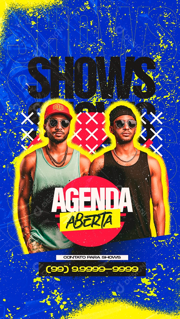 Story Flyer Shows Agenda Aberta Social Media PSD Editável