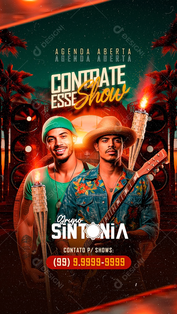 Story Contrate esse Show Grupo Sintonia Social Media PSD Editável