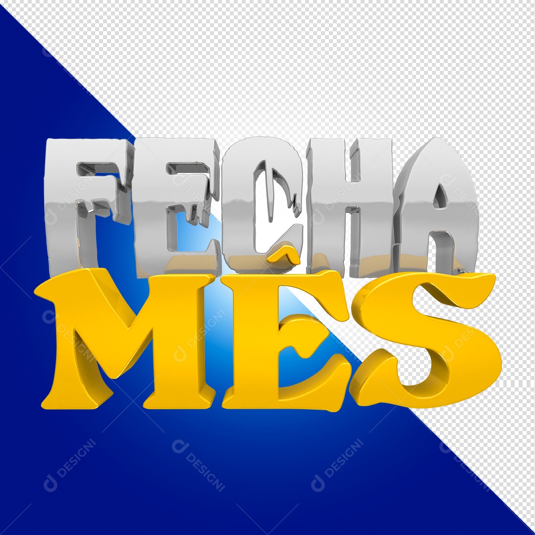 Texto 3D Fecha Mês PSD