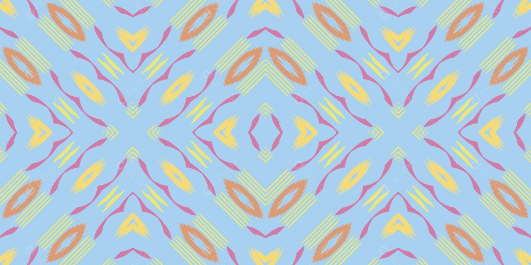 Tribal Tradicional Ilustração Colorida Vetor EPS