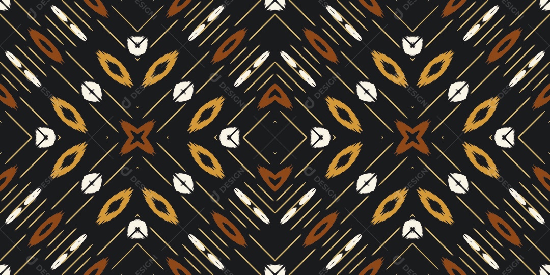 Tribal Tradicional Colorido Ilustração Vetor EPS