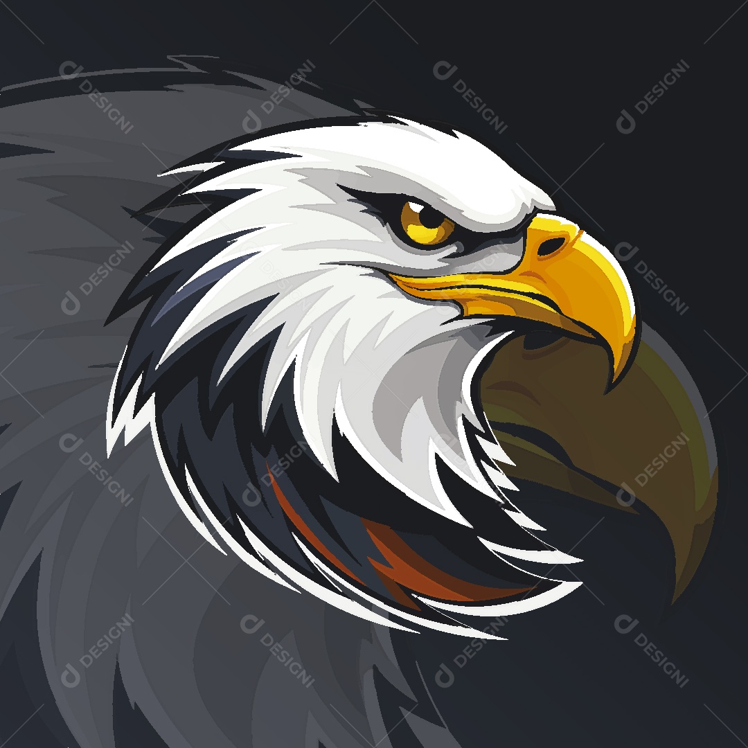 Águia Mascote Ilustração Vetor EPS