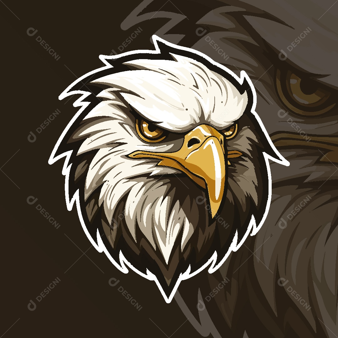 Águia Mascote Ilustração Vetor EPS