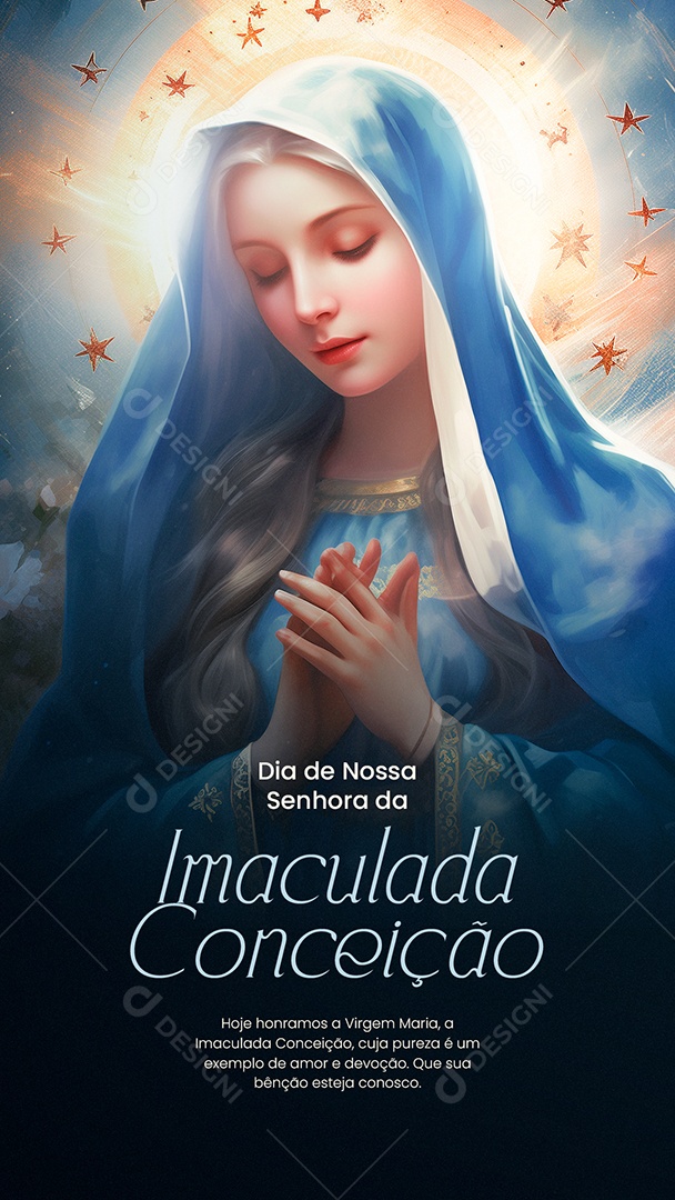 Story Dia de Nossa Senhora Da Imaculada Conceição 8 de Dezembro Social Media PSD Editável