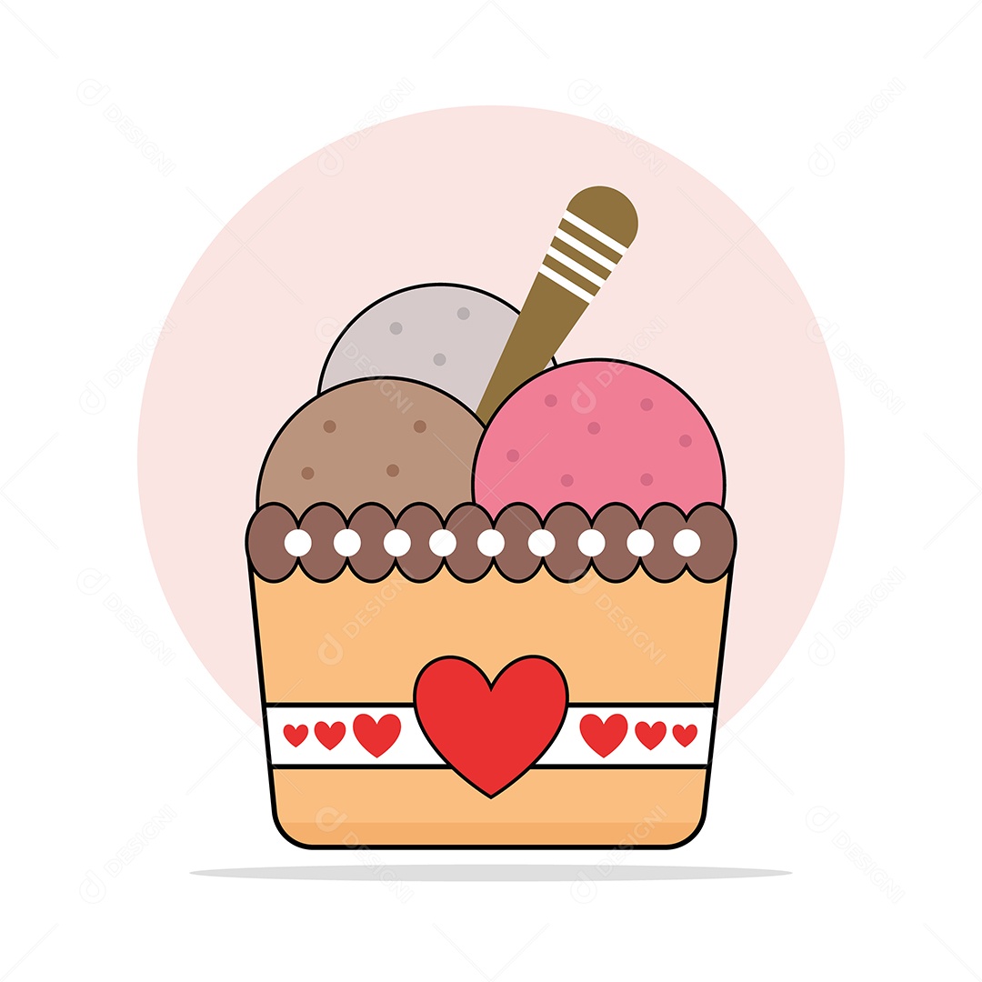 Ícone de Sorvete Ilustração Vetor EPS