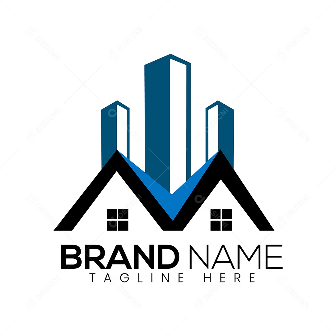 Modelo de Logotipo Imobiliário ilustração Vetor EPS