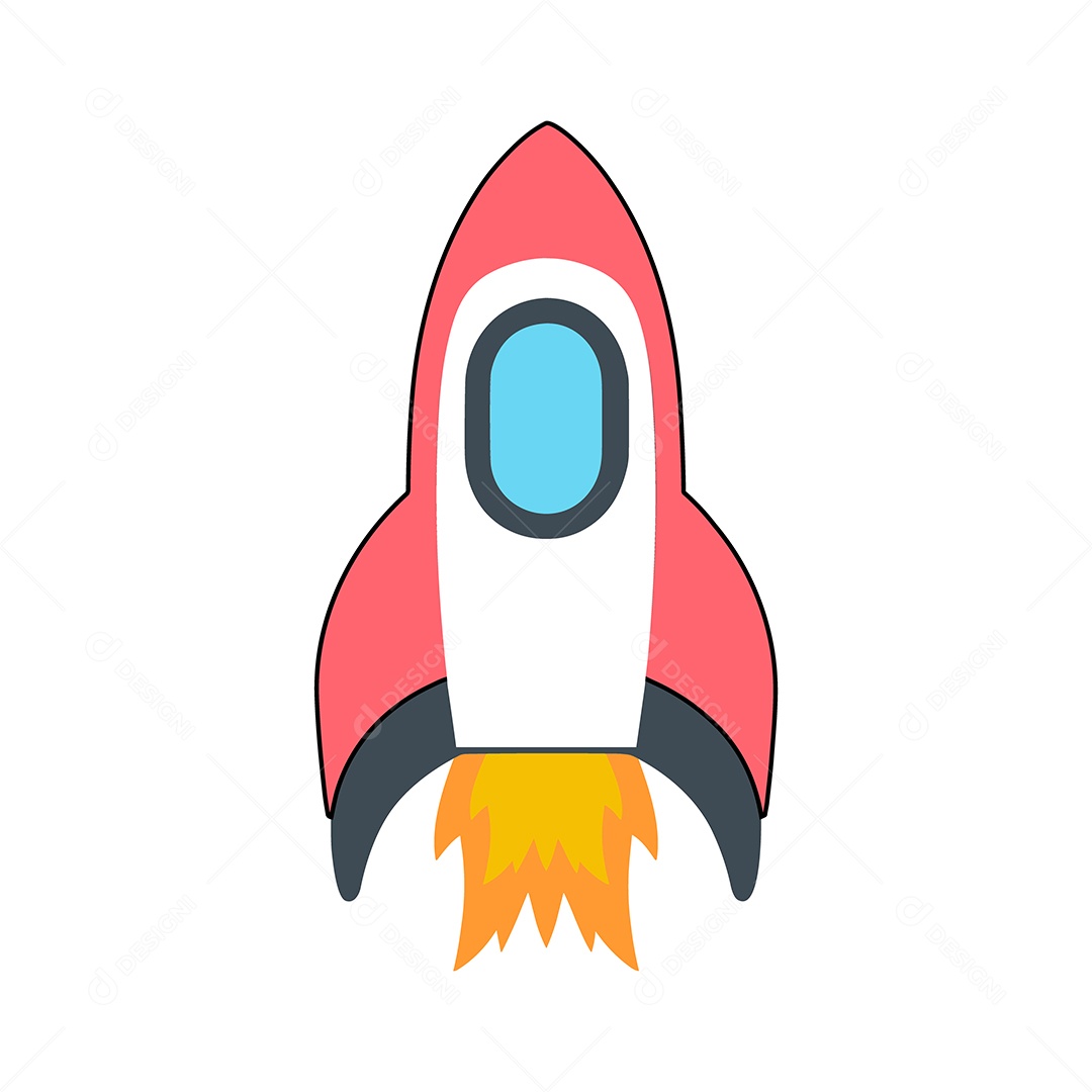 Foguete Ilustração Vetor EPS