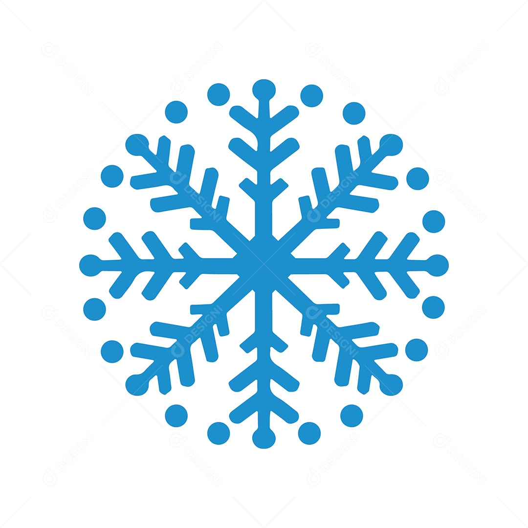 Ícone de Floco de Neve Ilustração Vetor EPS