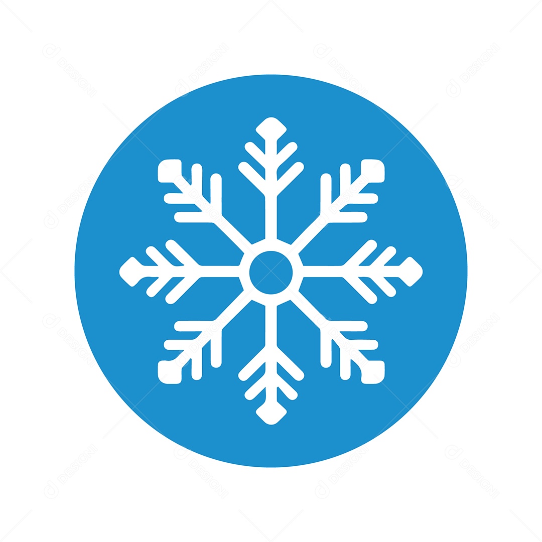 Ícone de Floco de Neve Ilustração Vetor EPS