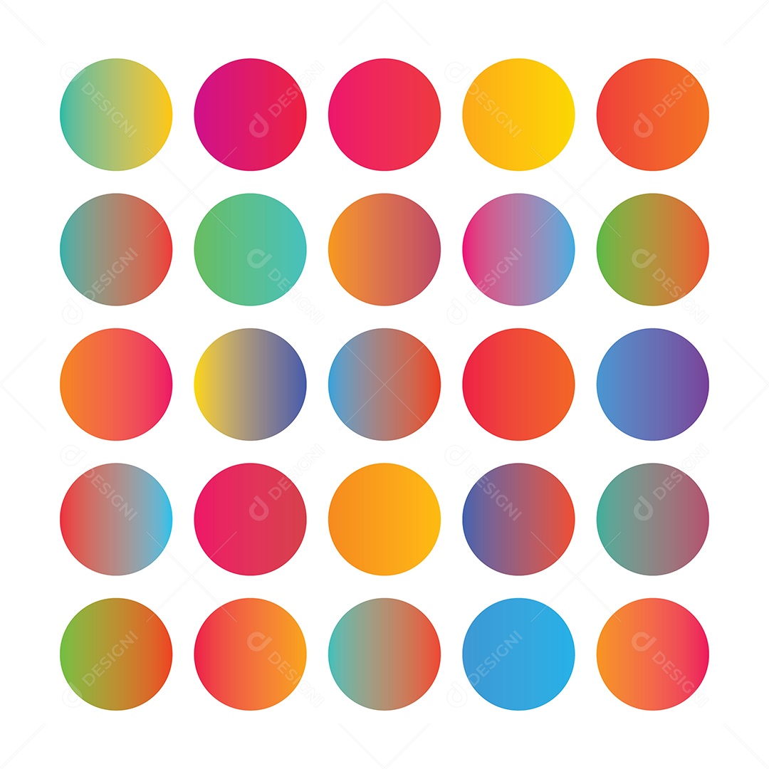 Paleta de Cores Gradiente Ilustração Vetor EPS