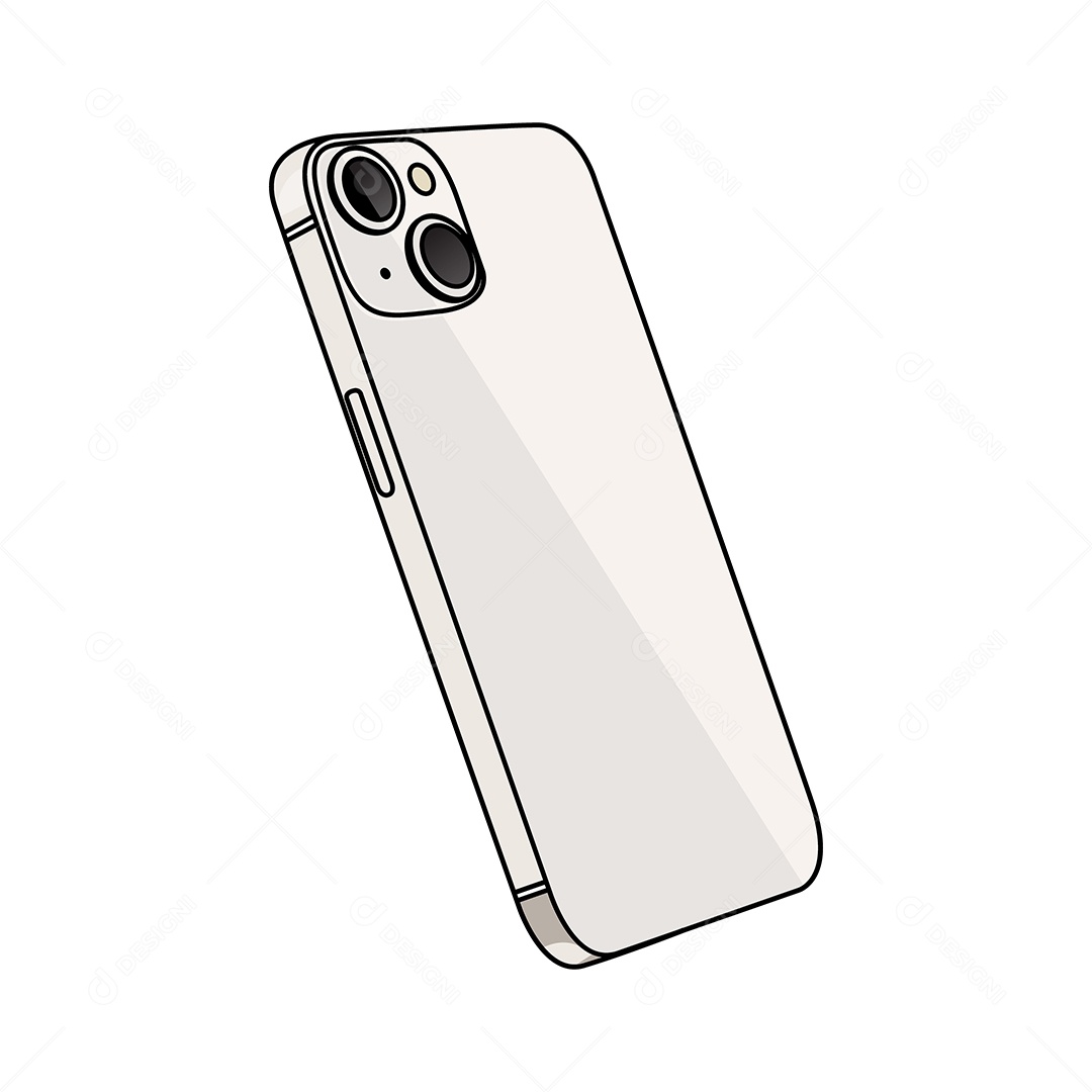 Celular iPhone Ilustração Vetor EPS