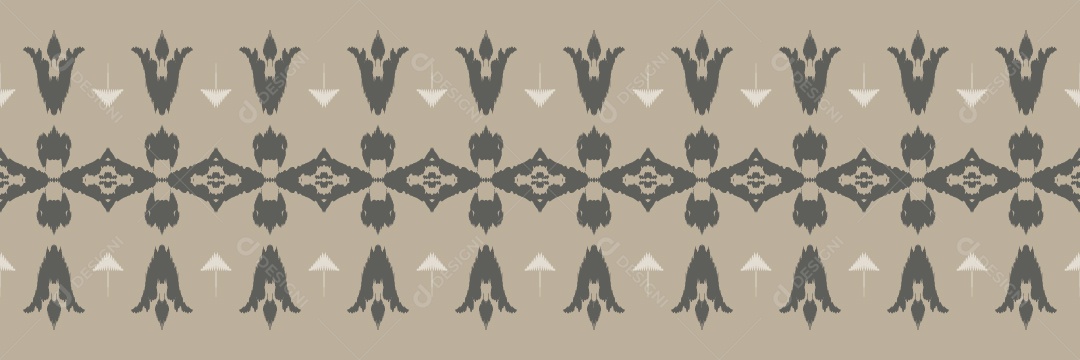 Ilustração de Padrão Tribal Tradicional Colorido Vetor EPS