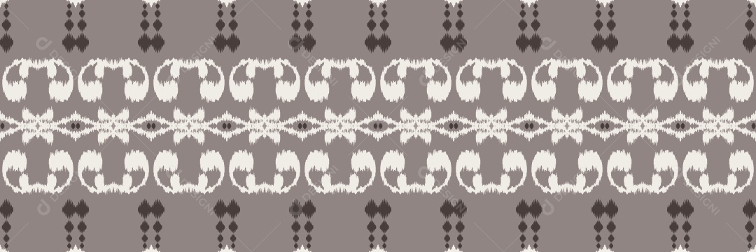 Ilustração de Padrão Tribal Tradicional Colorido Vetor EPS