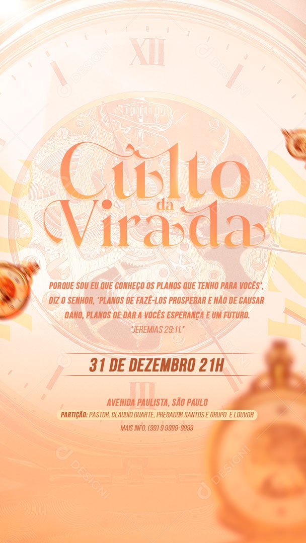 Story Culto De Viradas Social Media PSD Editável