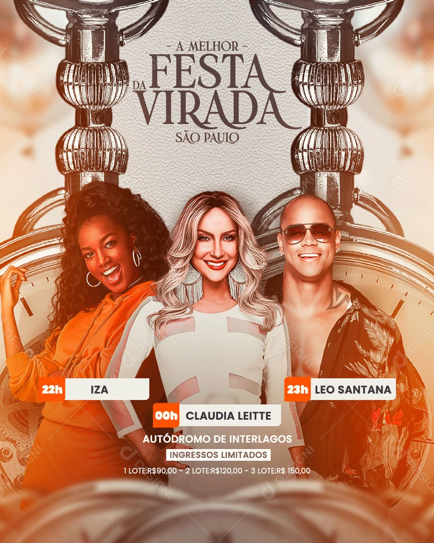 Social Media Feed a Melhor Festa Da Virada PSD Editável