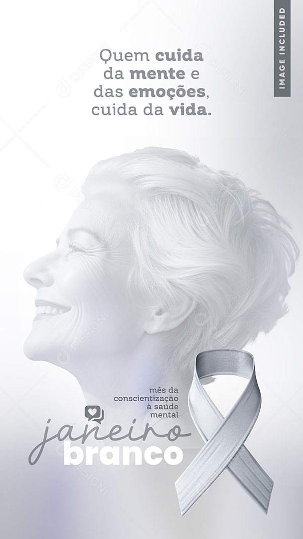 Story Mês De Conscientização Janeiro Branco Social Media PSD Editável