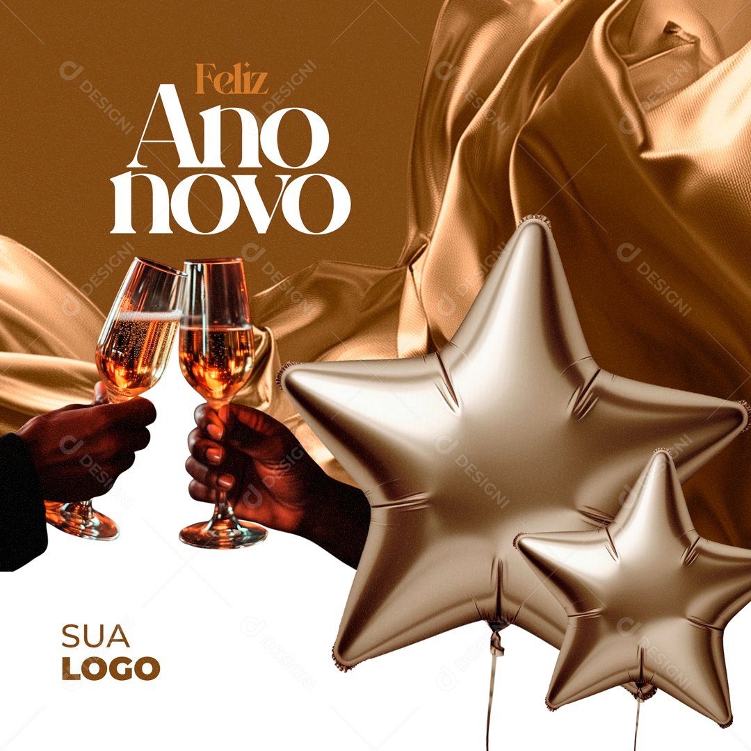 Happy New Year 2024 Social Media PSD Editable